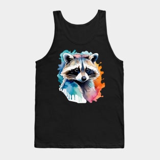 Raccoon Watercolor Tank Top